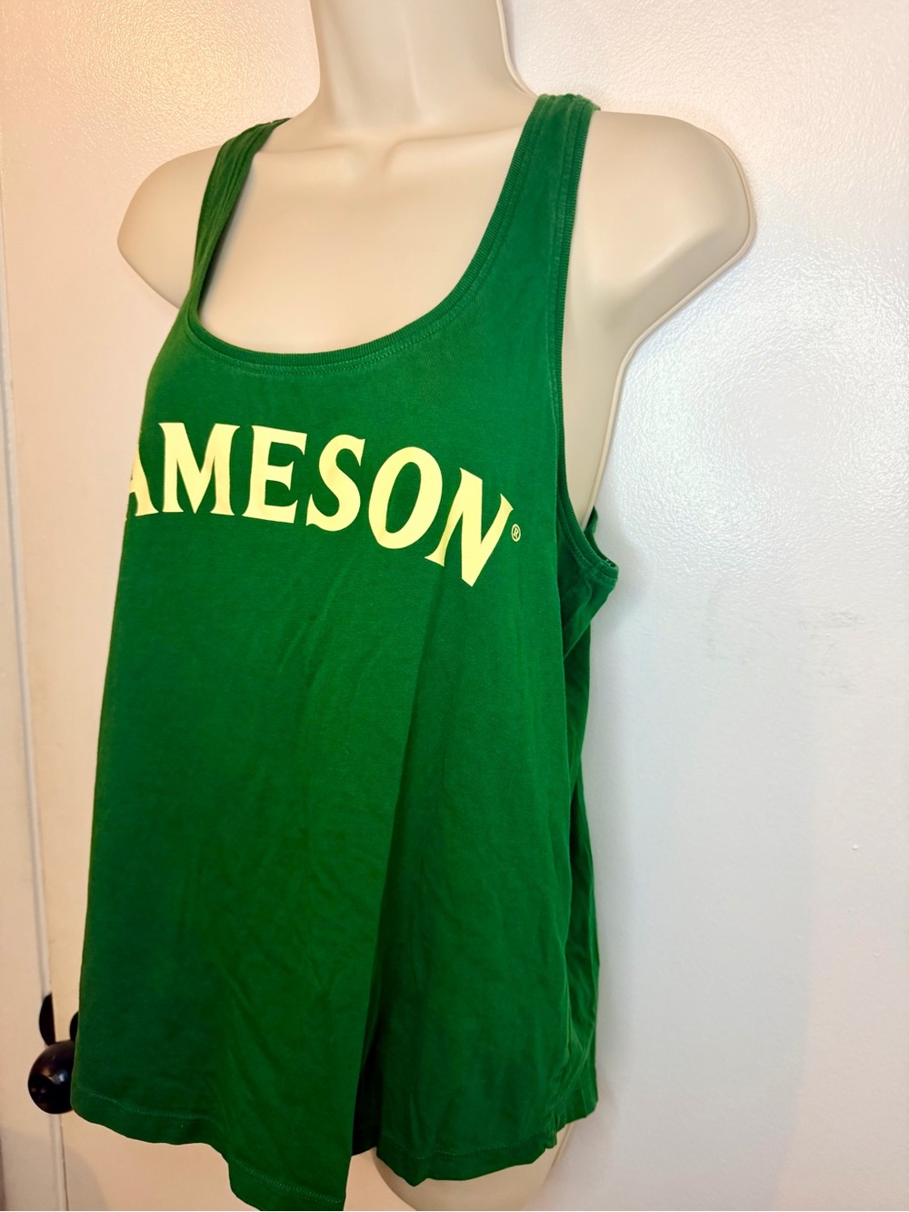 Jameson Irish Whiskey Tank Top Women's Large Green Racerback Promo Logo - Picture 4 of 7